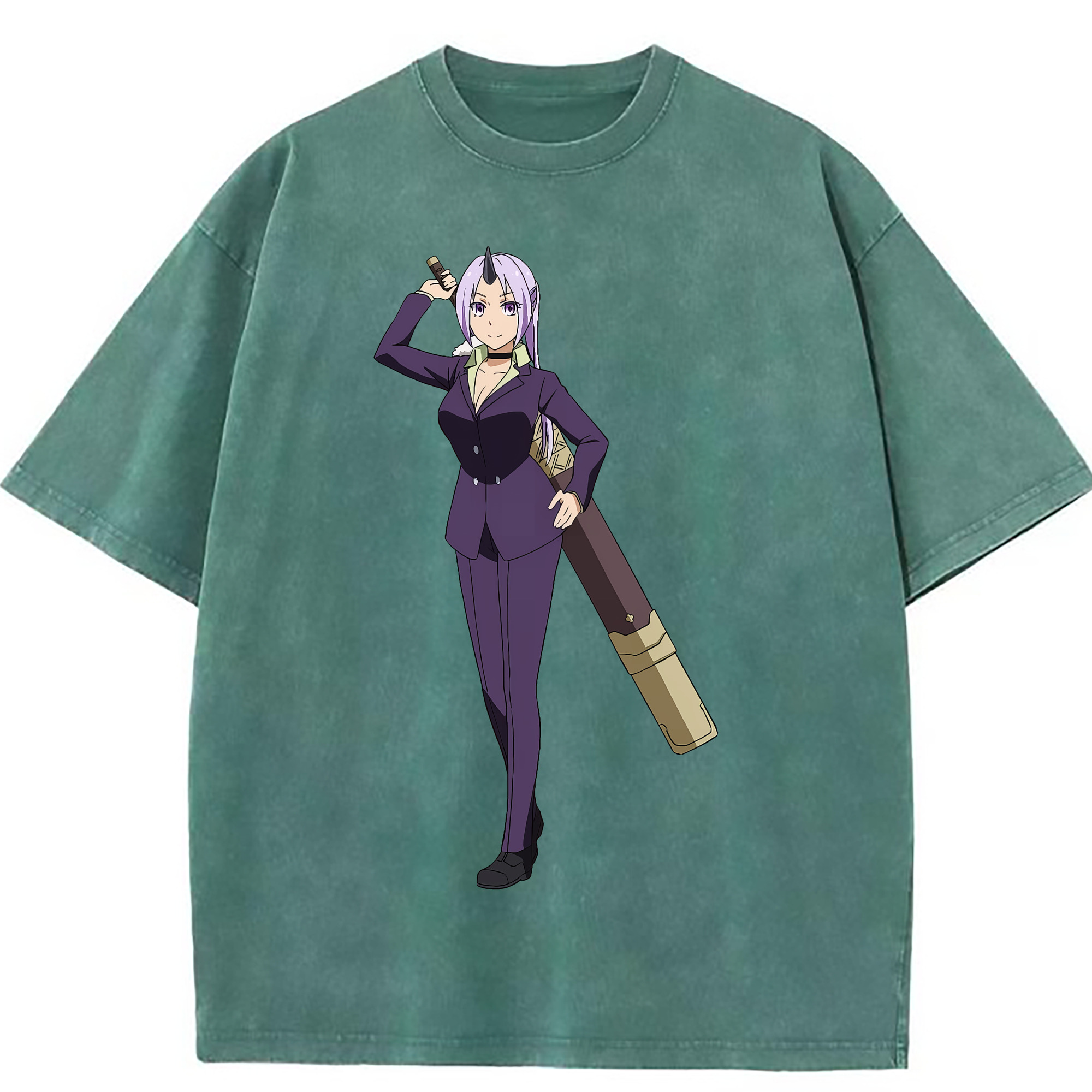 （画像用） 転スラ Regarding Reincarnated to Slime 綿100% ヴィンテージ風 半袖Tシャツ（フロントプリント）